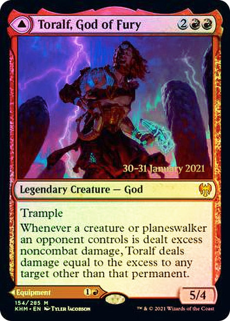 Toralf, God of Fury // Toralf's Hammer  [Kaldheim Prerelease Promos] (PKHM 154)