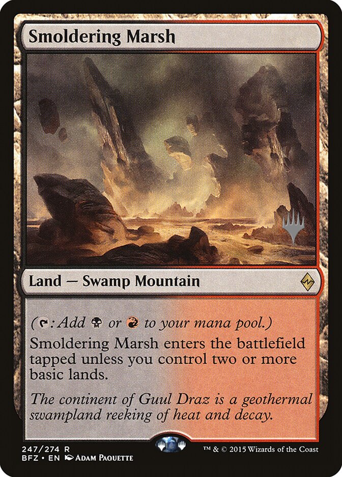 Smoldering Marsh [Battle for Zendikar Promos] (PBFZ 247P)