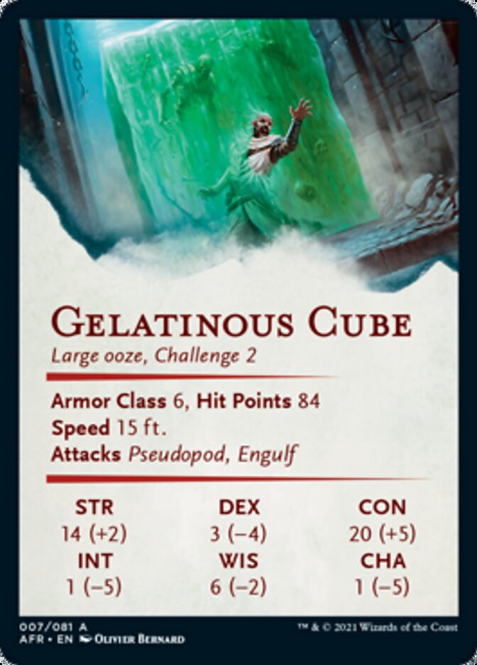 Gelatinous Cube Art Card [Dungeons & Dragons: Adventures in the Forgotten Realms Art Series] (AAFR 7)