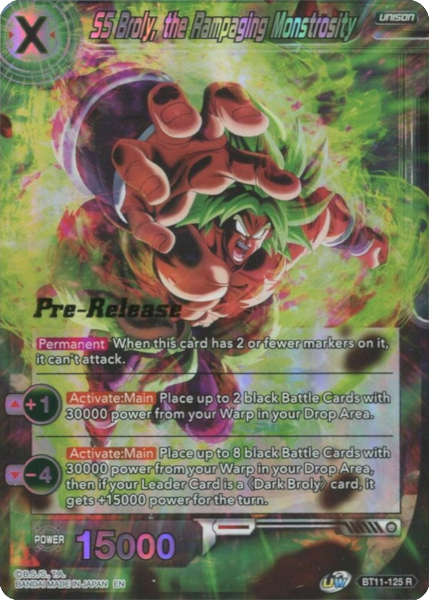 SS Broly, the Rampaging Monstrosity [BT11-125]