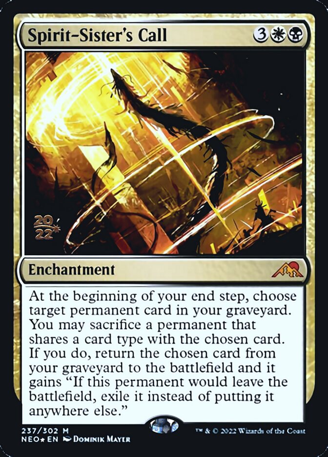 Spirit-Sister's Call [Kamigawa: Neon Dynasty Prerelease Promos] (PNEO 237)