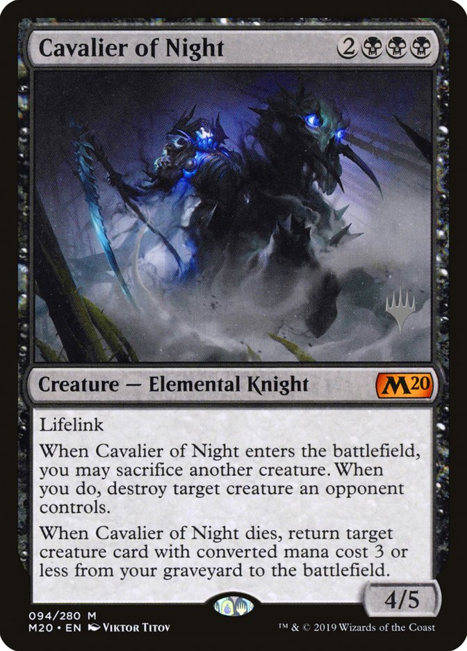 Cavalier of Night (Promo Pack) [Core Set 2020 Promos] (PM20 94P)