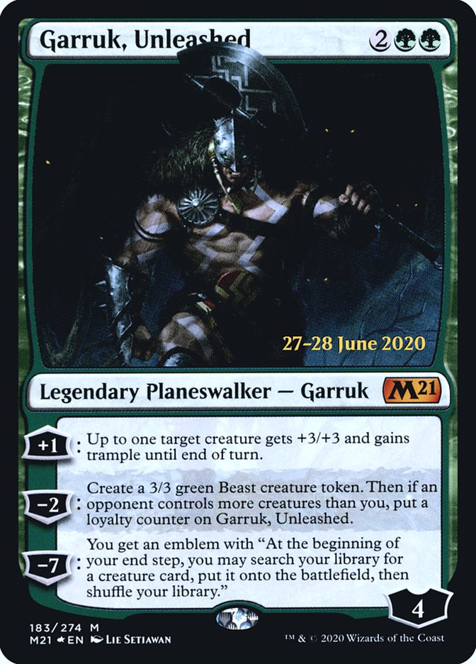 Garruk, Unleashed  [Core Set 2021 Prerelease Promos] (PM21 183S)