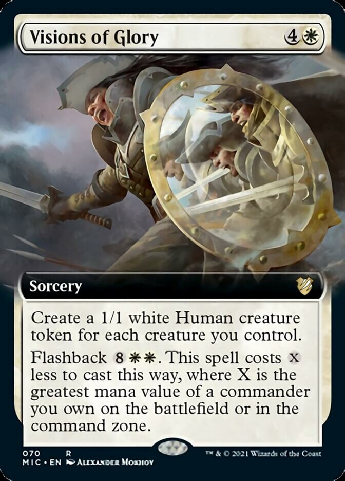 Visions of Glory (Extended) [Innistrad: Midnight Hunt Commander] (MIC 70)