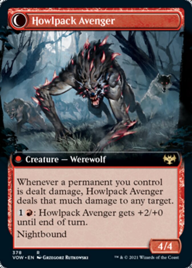 Ill-Tempered Loner // Howlpack Avenger (Extended) [Innistrad: Crimson Vow] (VOW 378)
