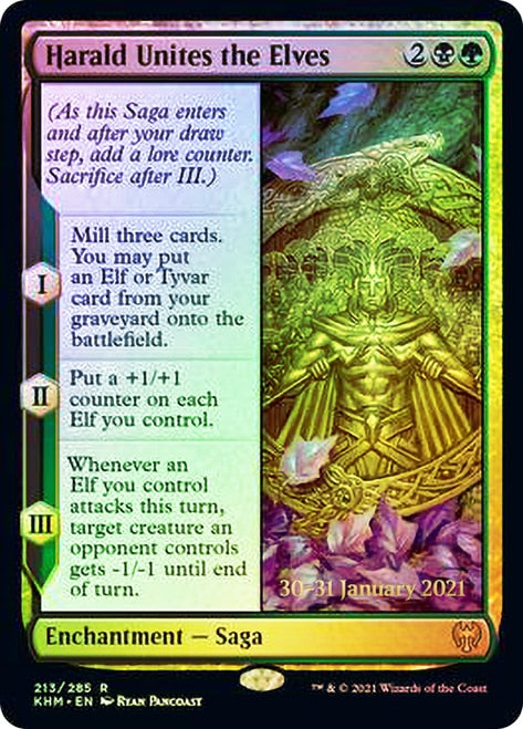 Harald Unites the Elves [Kaldheim Prerelease Promos] (PKHM 213)