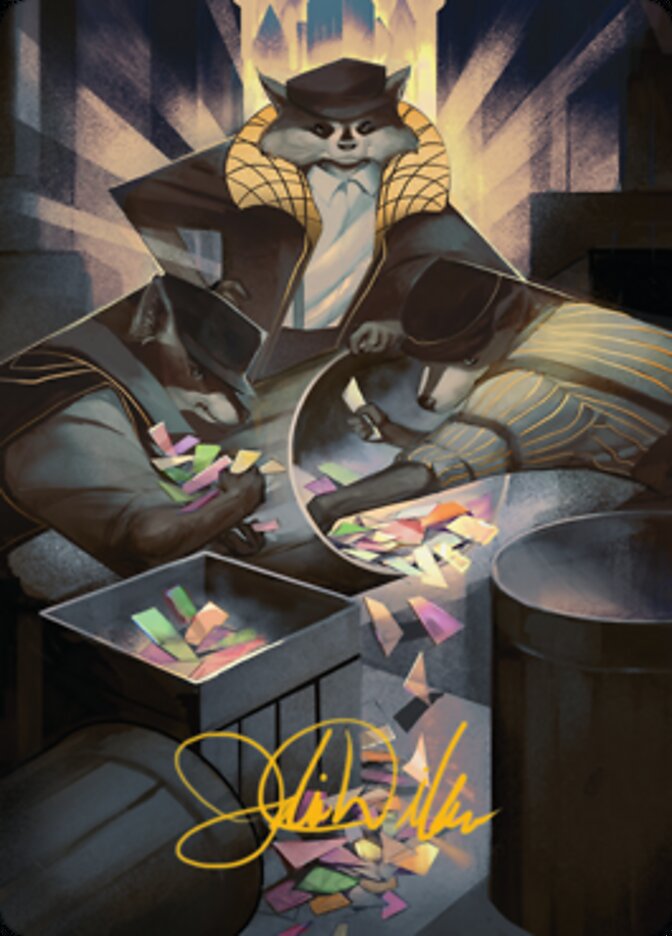 Masked Bandits Art Card (Gold-Stamped Signature) [Streets of New Capenna Art Series] (ASNC 69)