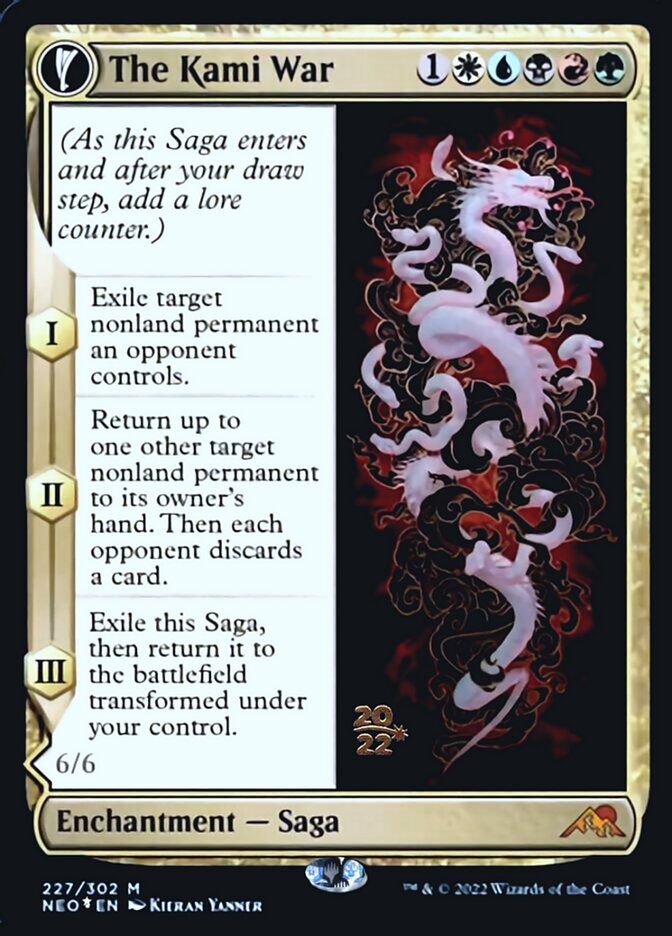 The Kami War // O-Kagachi Made Manifest [Kamigawa: Neon Dynasty Prerelease Promos] (PNEO 227)