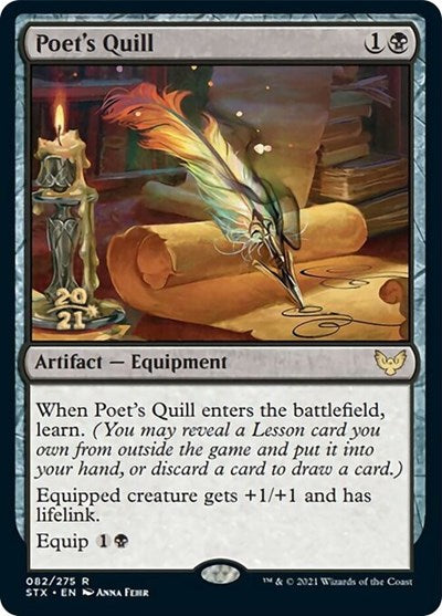 Poet's Quill [Strixhaven: School of Mages Prerelease Promos] (PSTX 82)
