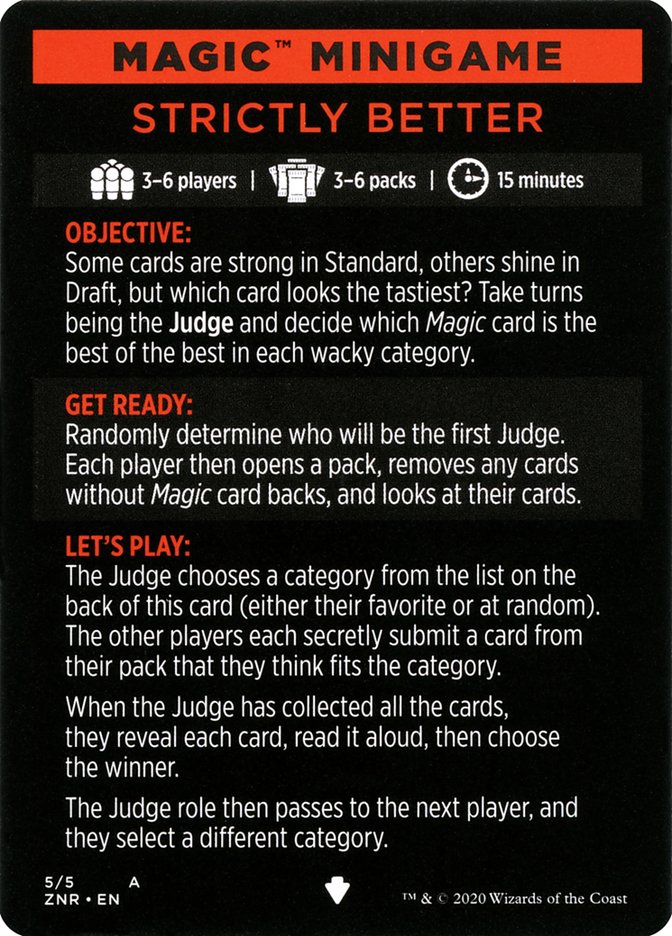 Strictly Better (Magic Minigame) [Zendikar Rising Minigame] (MZNR 5)