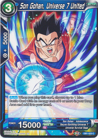 Son Gohan, Universe 7 United [DB1-023]
