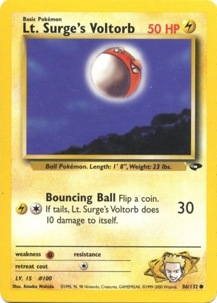 Lt. Surge's Voltorb (86/132) [Gym Challenge]