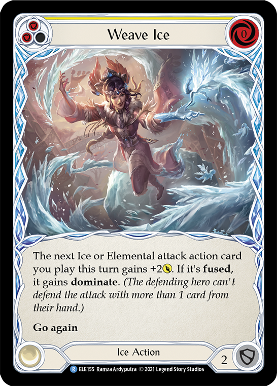 Weave Ice (Yellow) [ELE155] 1st Edition Rainbow Foil