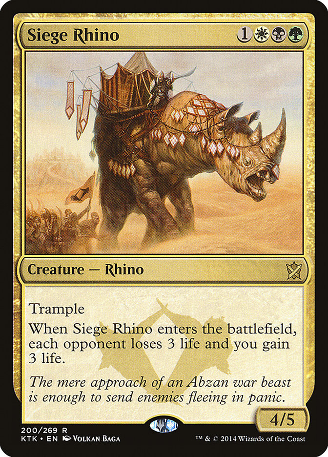 Siege Rhino [Khans of Tarkir] (KTK 200)