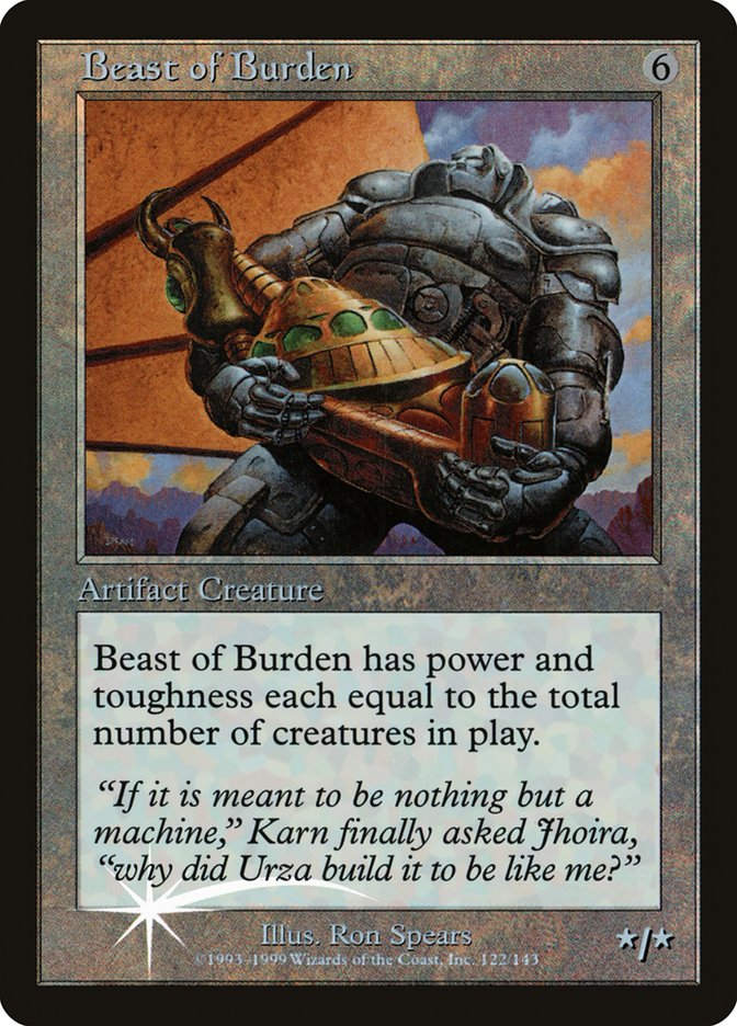 Beast of Burden (Misprinted) [Urza's Legacy Promos] (PPRE 122)