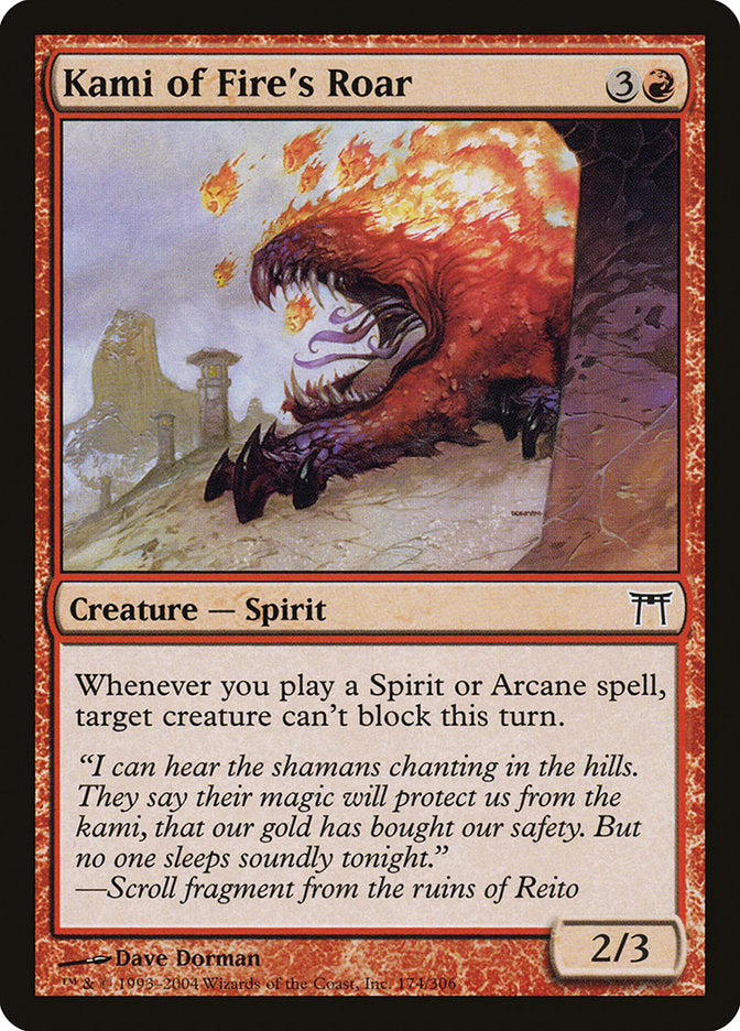 Kami of Fire's Roar [Champions of Kamigawa] (CHK 174)