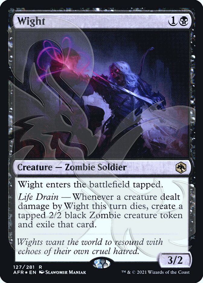 Wight (Ampersand Promo) [Dungeons & Dragons: Adventures in the Forgotten Realms Promos] (PAFR 127A)