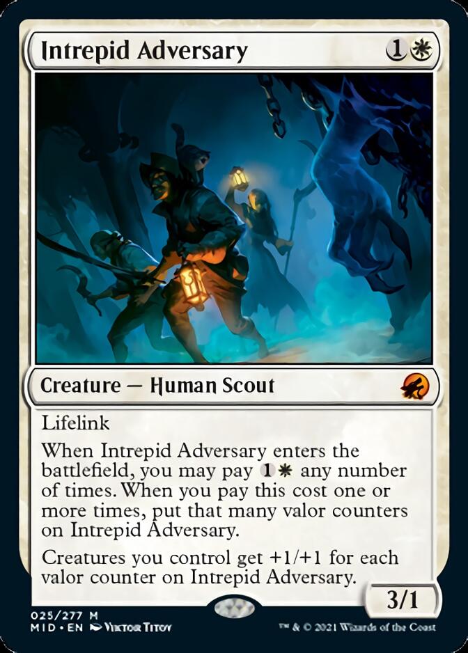 Intrepid Adversary [Innistrad: Midnight Hunt] (MID 25)