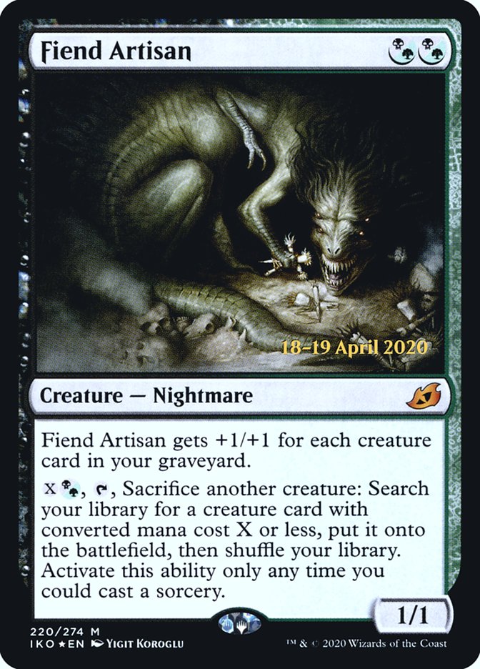 Fiend Artisan  [Ikoria: Lair of Behemoths Prerelease Promos] (PIKO 220S)