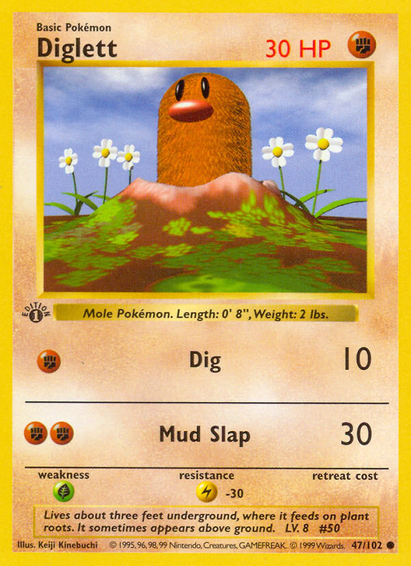 Diglett (47/102) [Base Set 1st Edition]