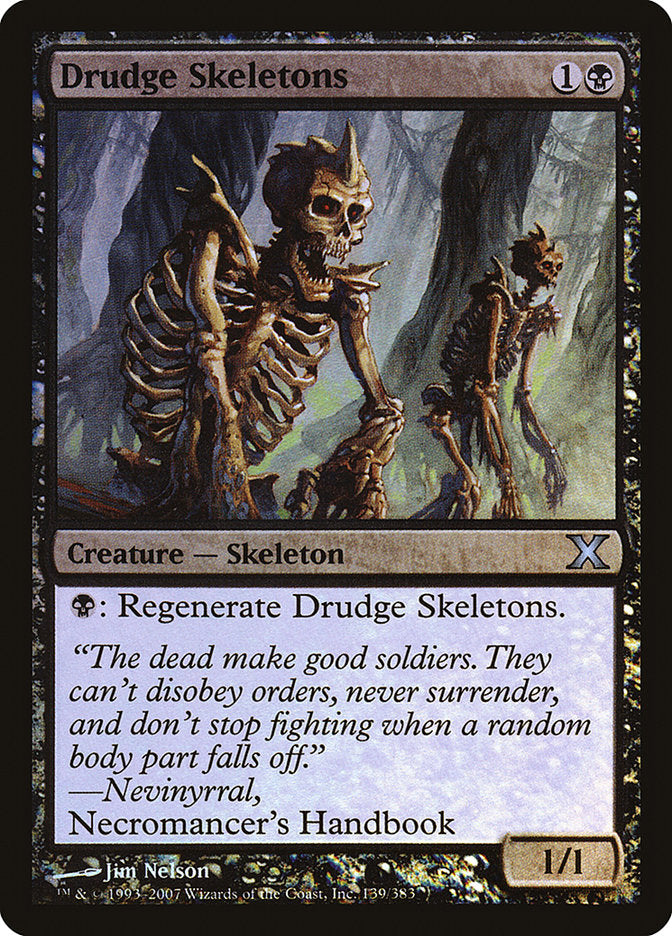 Drudge Skeletons (Premium Foil) [Tenth Edition] (10E 139)