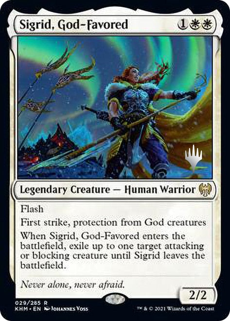 Sigrid, God-Favored [Kaldheim Promo Pack] (PKHM 29)
