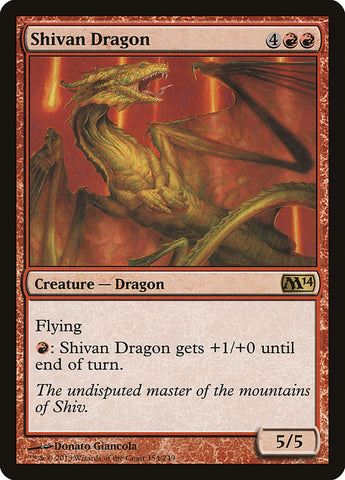 Shivan Dragon [Magic 2014] (M14 154)