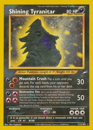 Shining Tyranitar (113/105) [Neo Destiny]