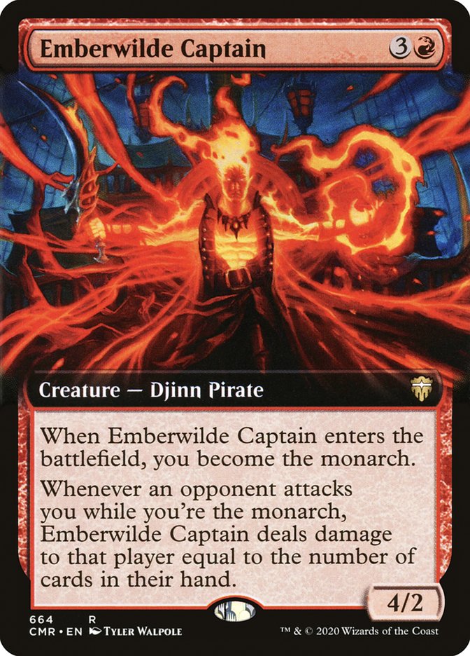 Emberwilde Captain (Extended Art) [Commander Legends] (CMR 664)