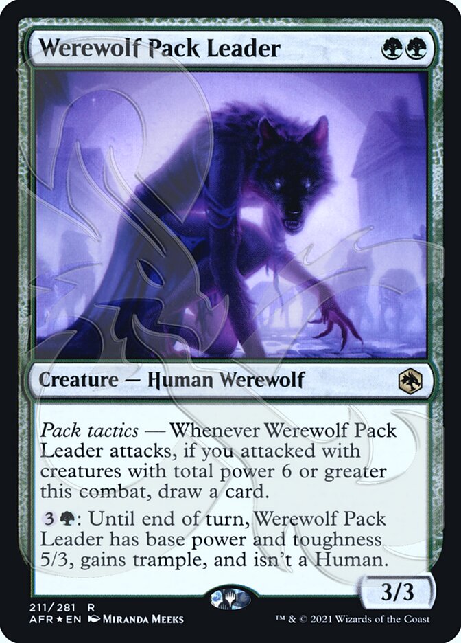Werewolf Pack Leader (Ampersand Promo) [Dungeons & Dragons: Adventures in the Forgotten Realms Promos] (PAFR 211A)