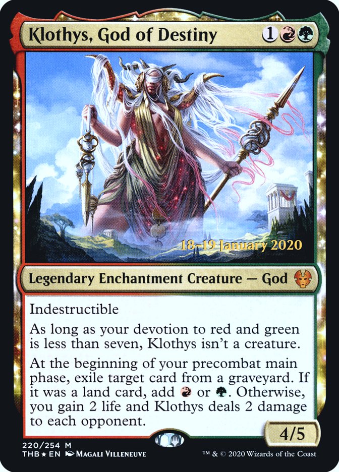 Klothys, God of Destiny [Theros Beyond Death Prerelease Promos] (PTHB 220S)