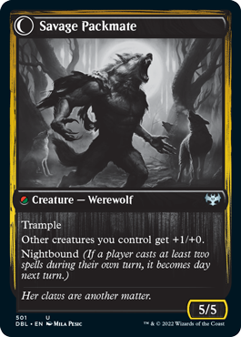 Child of the Pack // Savage Packmate [Innistrad: Double Feature] (DBL 501)