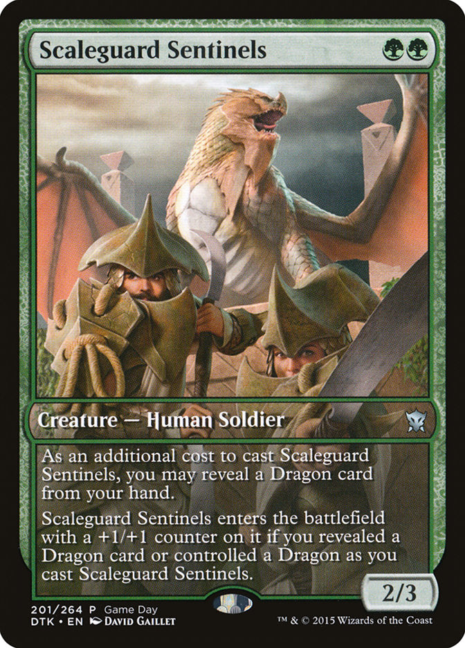 Scaleguard Sentinels (Game Day) [Dragons of Tarkir Promos] (PDTK 201)