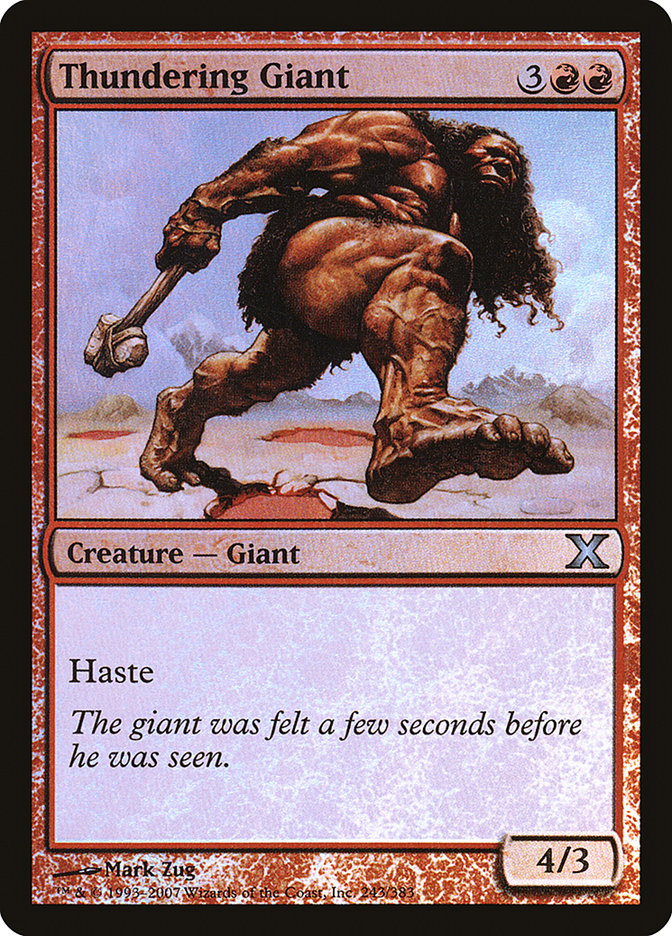 Thundering Giant (Premium Foil) [Tenth Edition] (10E 243)