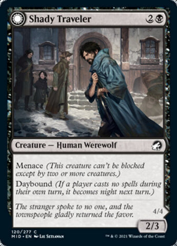 Shady Traveler // Stalking Predator [Innistrad: Midnight Hunt] (MID 120)