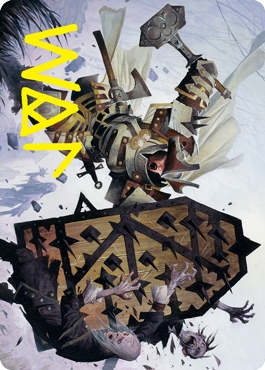 Estwald Shieldbasher Art Card (Gold-Stamped Signature) [Innistrad: Crimson Vow Art Series] (AVOW 9)