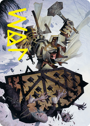 Estwald Shieldbasher Art Card (Gold-Stamped Signature) [Innistrad: Crimson Vow Art Series] (AVOW 9)