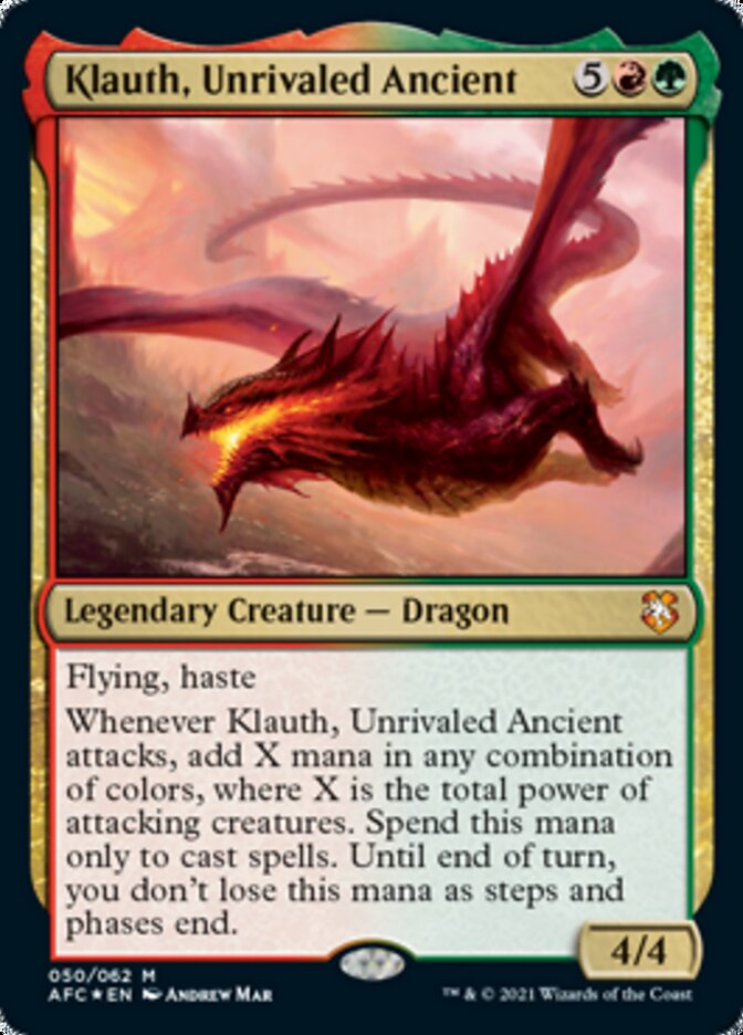 Klauth, Unrivaled Ancient [Dungeons & Dragons: Adventures in the Forgotten Realms Commander] (AFC 50)