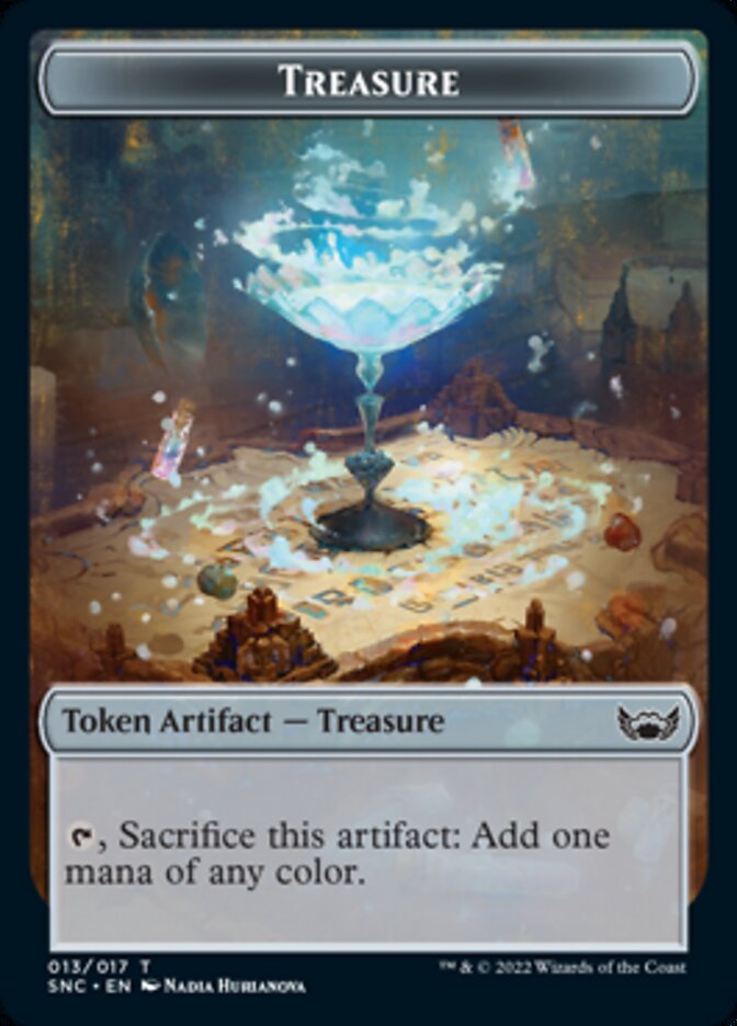 Thopter // Treasure (017) Double-sided Token [Streets of New Capenna Commander Tokens]