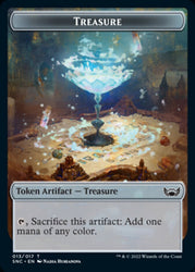 Thopter // Treasure (017) Double-sided Token [Streets of New Capenna Commander Tokens]