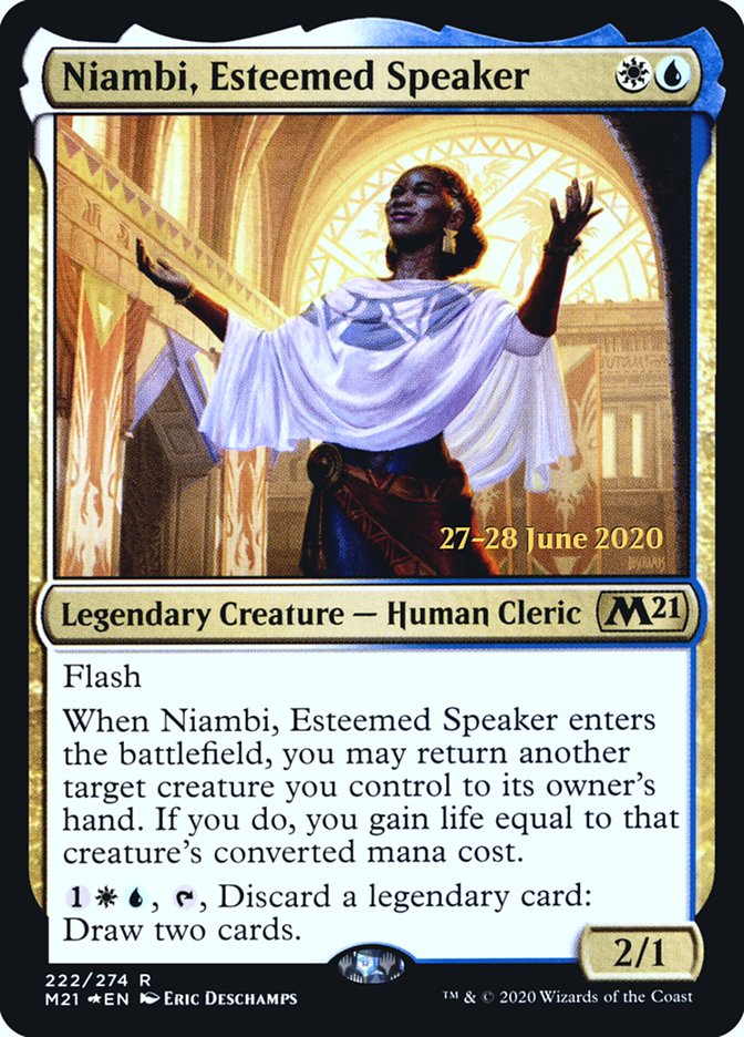 Niambi, Esteemed Speaker  [Core Set 2021 Prerelease Promos] (PM21 222S)