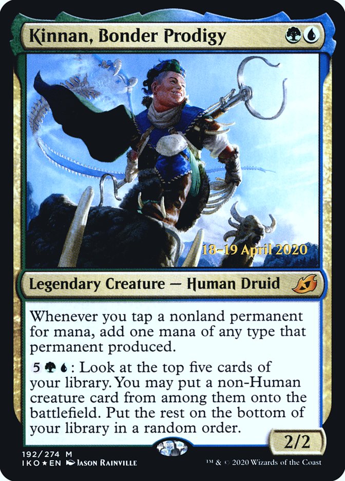 Kinnan, Bonder Prodigy  [Ikoria: Lair of Behemoths Prerelease Promos] (PIKO 192S)