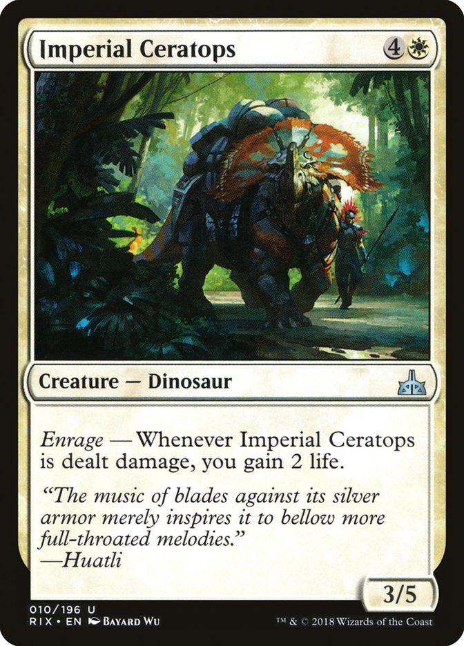 Imperial Ceratops [Rivals of Ixalan] (RIX 10)