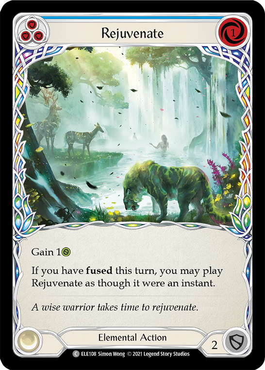 Rejuvenate (Blue) [ELE108] 1st Edition Rainbow Foil
