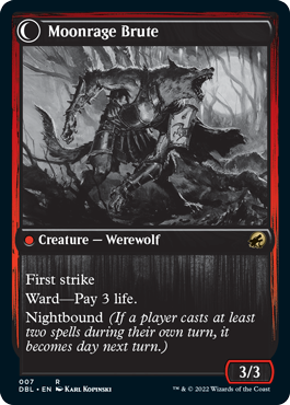 Brutal Cathar // Moonrage Brute [Innistrad: Double Feature] (DBL 7)