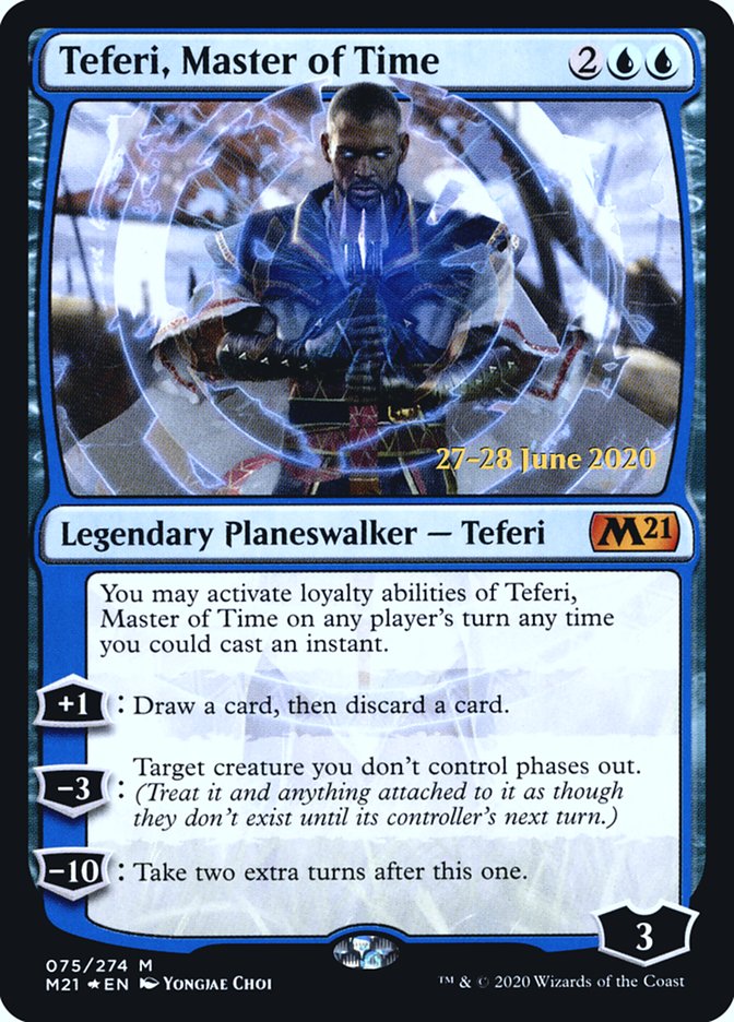 Teferi, Master of Time  [Core Set 2021 Prerelease Promos] (PM21 75S)