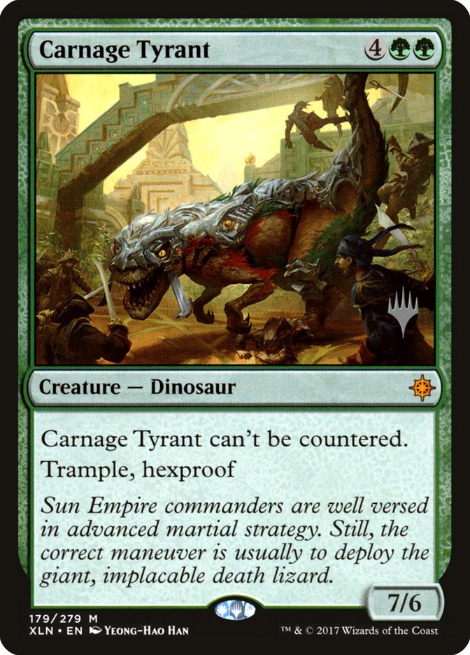 Carnage Tyrant (Promo Pack) [Ixalan Promos] (PXLN 179P)