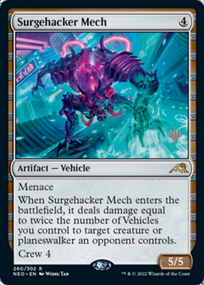 Surgehacker Mech (Promo Pack) [Kamigawa: Neon Dynasty Promos] (PNEO 260)