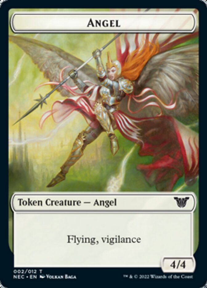 Angel // Elephant Double-sided Token [Kamigawa: Neon Dynasty Commander Tokens] (TNEC 2)