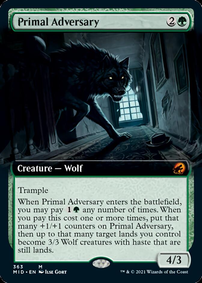 Primal Adversary (Extended) [Innistrad: Midnight Hunt] (MID 363)